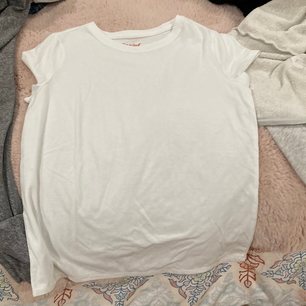 Cat and Jack white plain shirt. Never worn.